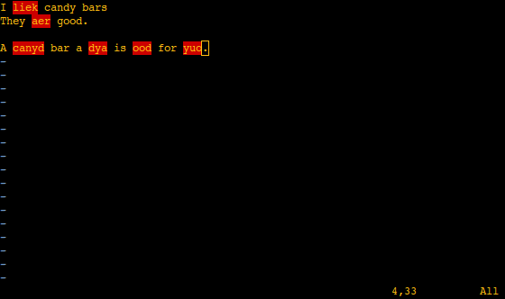 Vim's spell checker